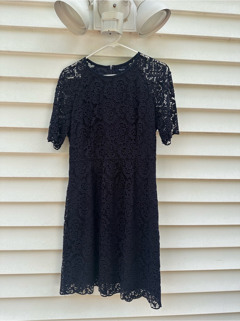 Madewell Blue Lace Midi Dress